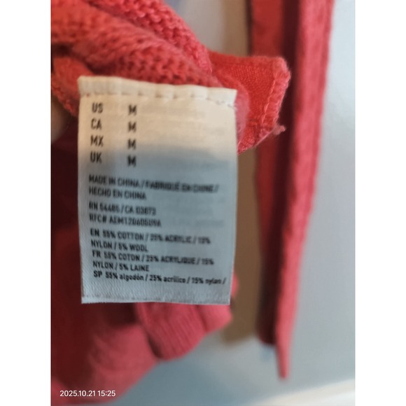 American Eagle Outfitters Coral Cable Knit Sweater Side Zipper Detail - Picture 5 of 5